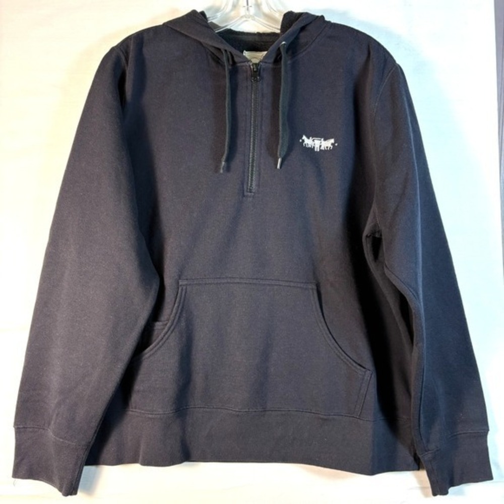 levis red tab womens vintage black hooded long sleeve horse emblem sweatshirt XL